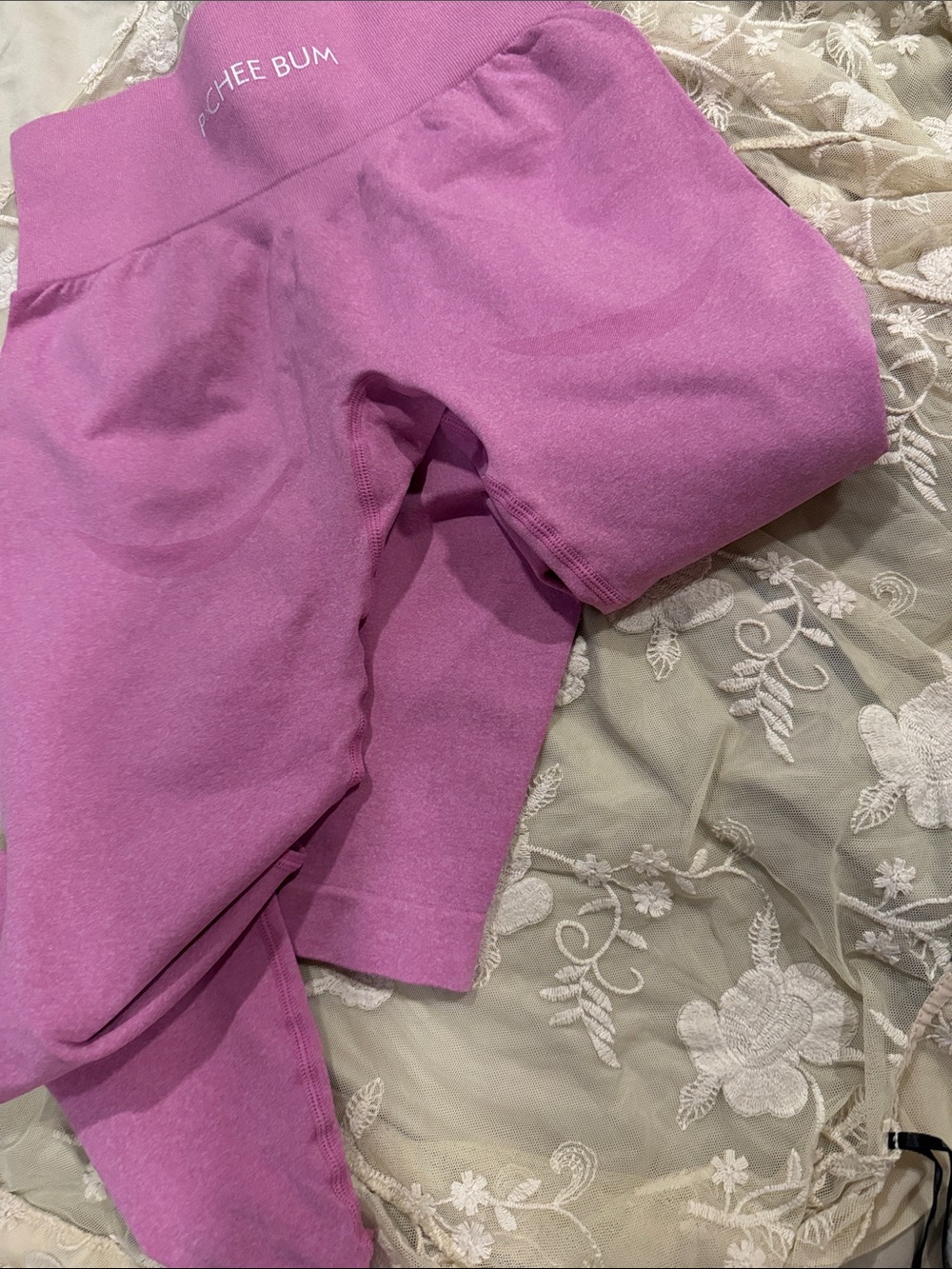 Pochee Bum Pink Athletic Shorts/Leggings